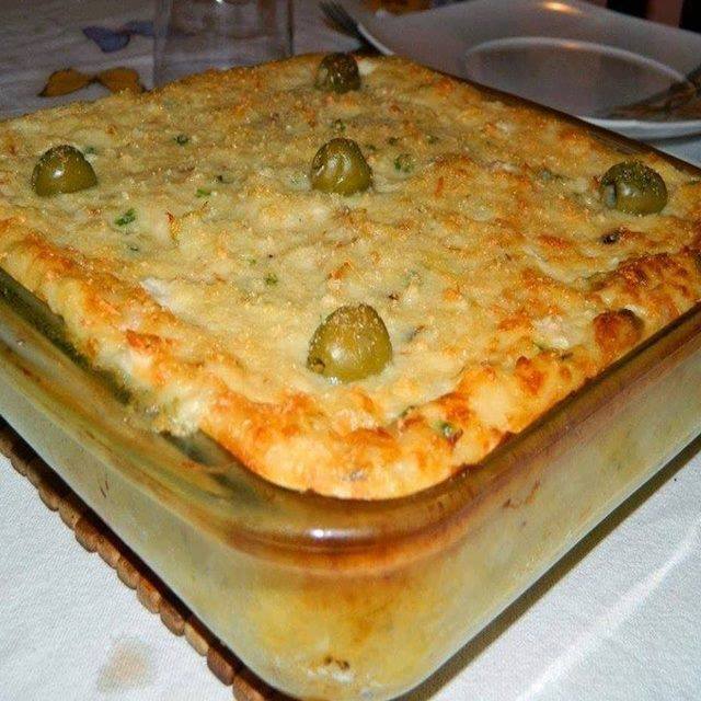 Torta de Bacalhau Gratinado com Batata