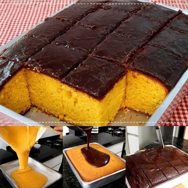 Bolo de Cenoura com Chocolate